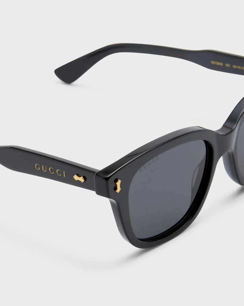 商品Gucci|Men's Temple Logo Rectangle Sunglasses,价格¥3473,第4张图片详细描述