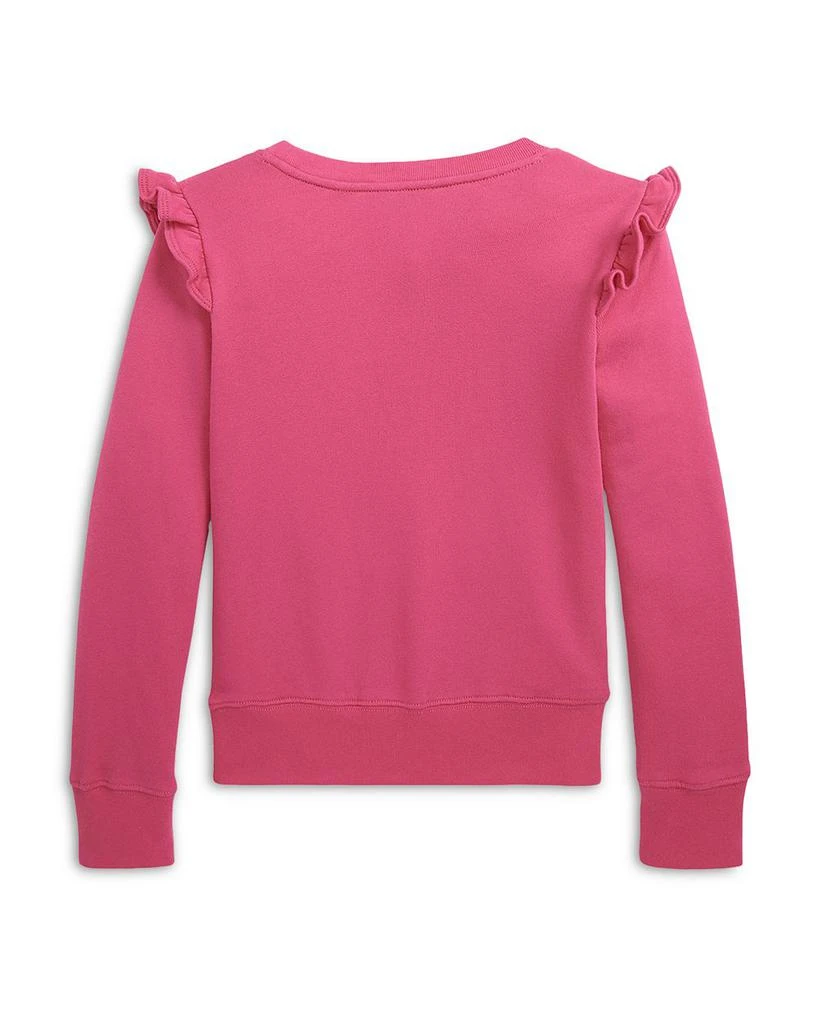 商品Ralph Lauren|Girls' Ruffled Terry Sweatshirt - Little Kid, Big Kid,价格¥252,第2张图片详细描述