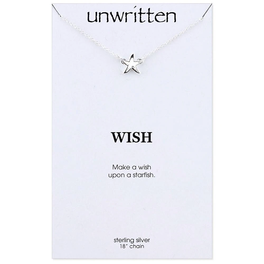 商品Unwritten|Starfish Pendant Necklace in Sterling Silver,价格¥375,第2张图片详细描述