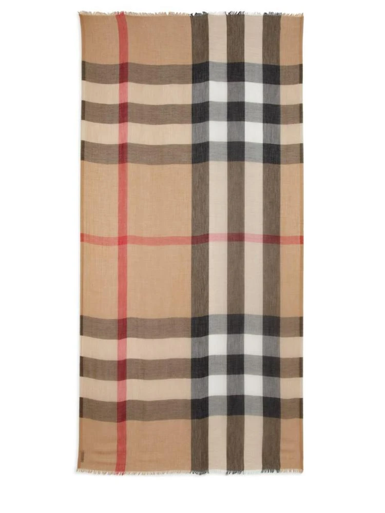 商品Burberry|Mega Check Sheer Cashmere & Modal Scarf,价格¥2960,第2张图片详细描述