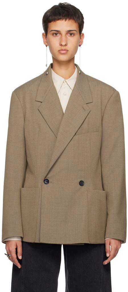 商品Lemaire|Beige Soft Tailored Blazer,价格¥8847,第1张图片
