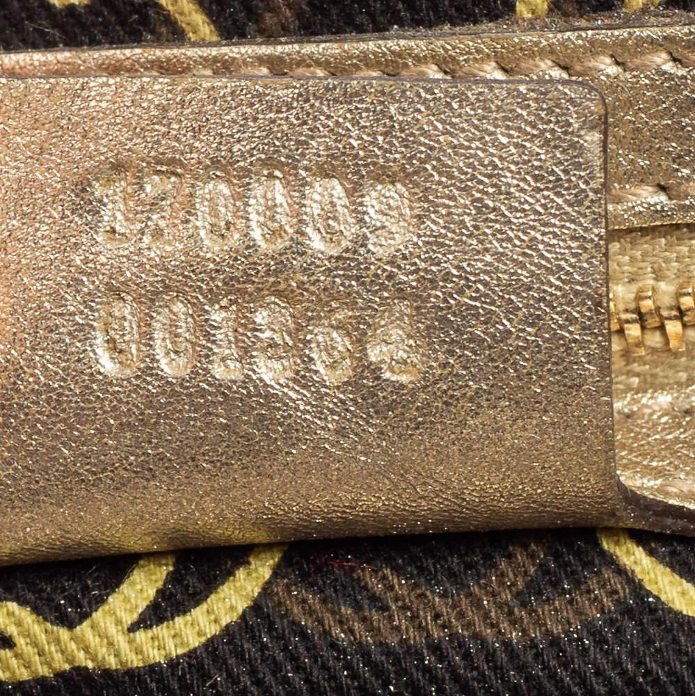 Gucci Metallic Gold Leather Britt Boston Bag 商品
