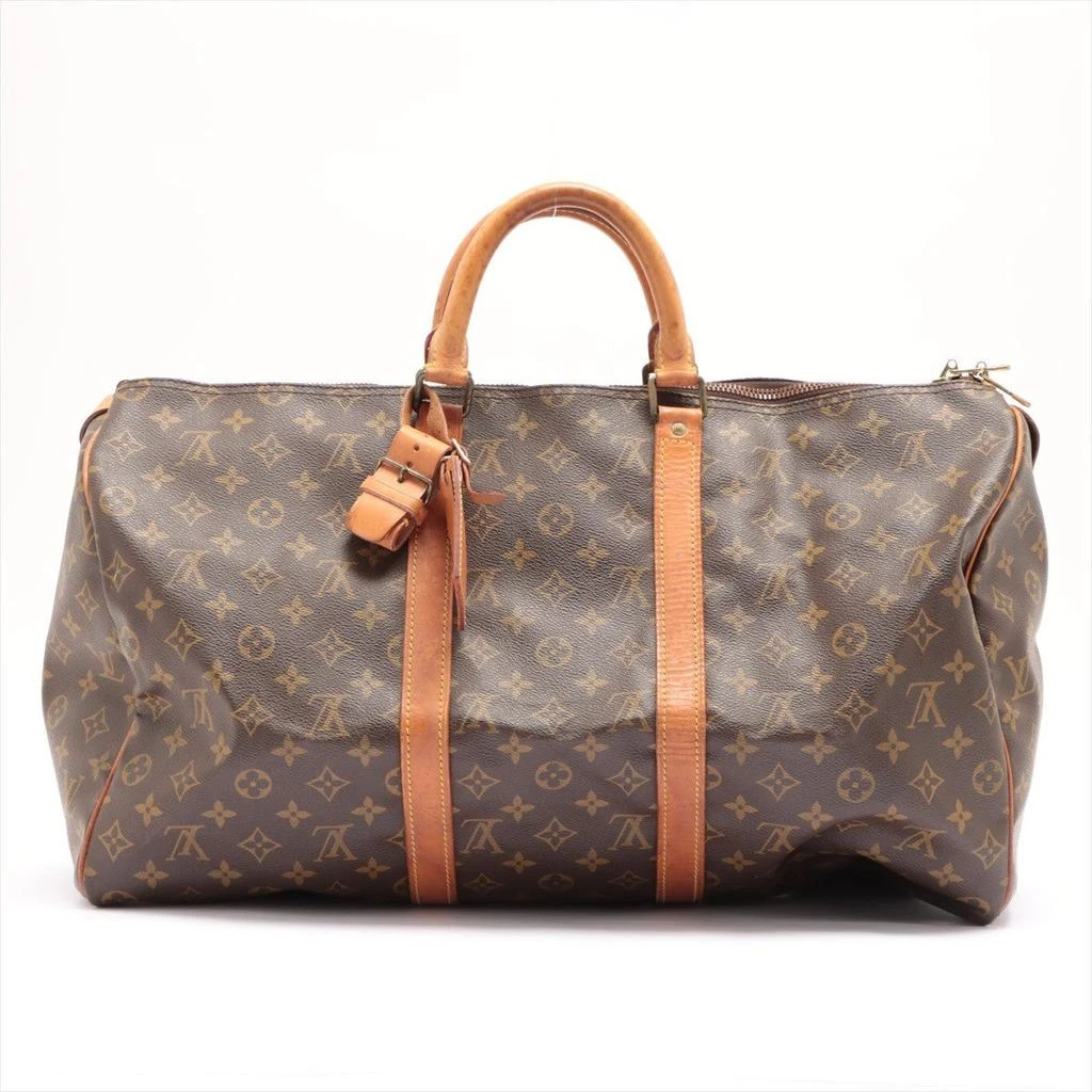商品[二手商品] Louis Vuitton|Louis Vuitton Brown Monogram Canvas Leather Keepall 50 cm Duffle Bag Luggage,价格¥10282,第1张图片