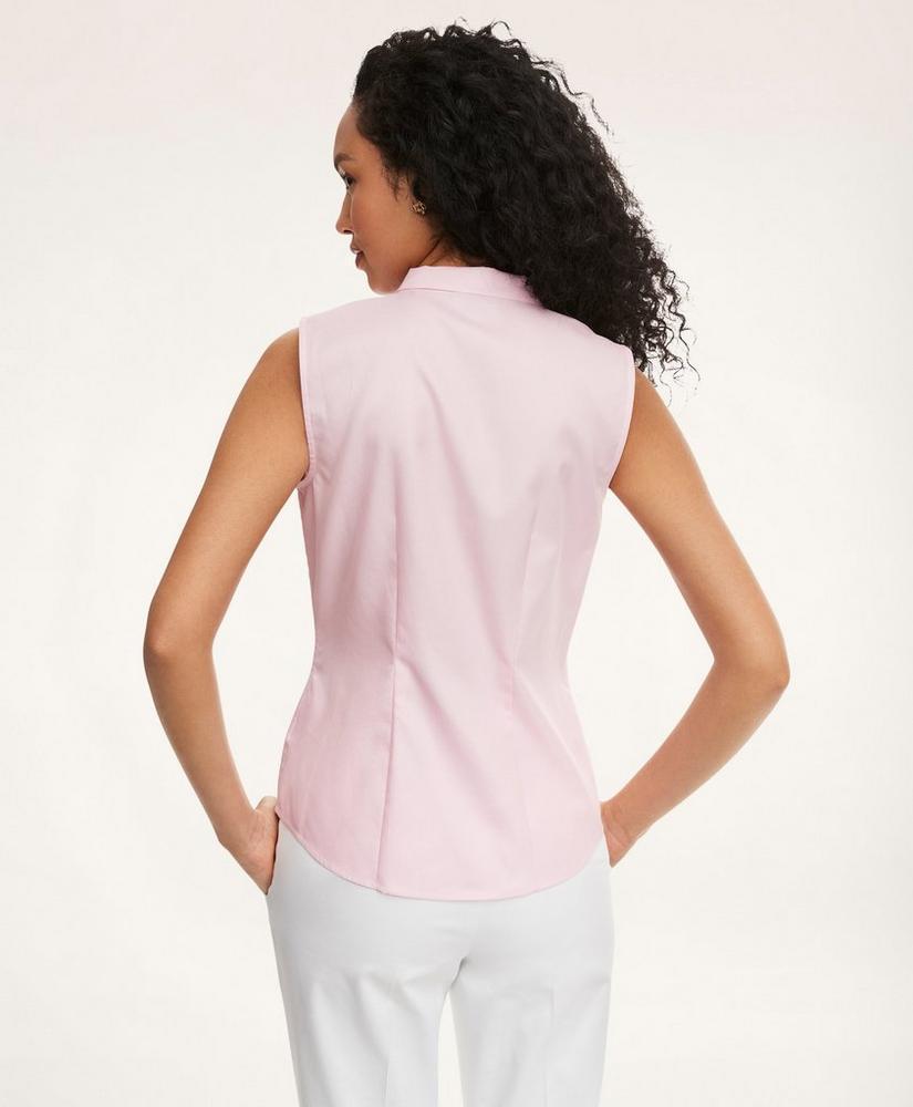商品Brooks Brothers|Fitted Non-Iron Supima® Cotton Sleeveless Bow Shirt,价格¥368,第5张图片详细描述