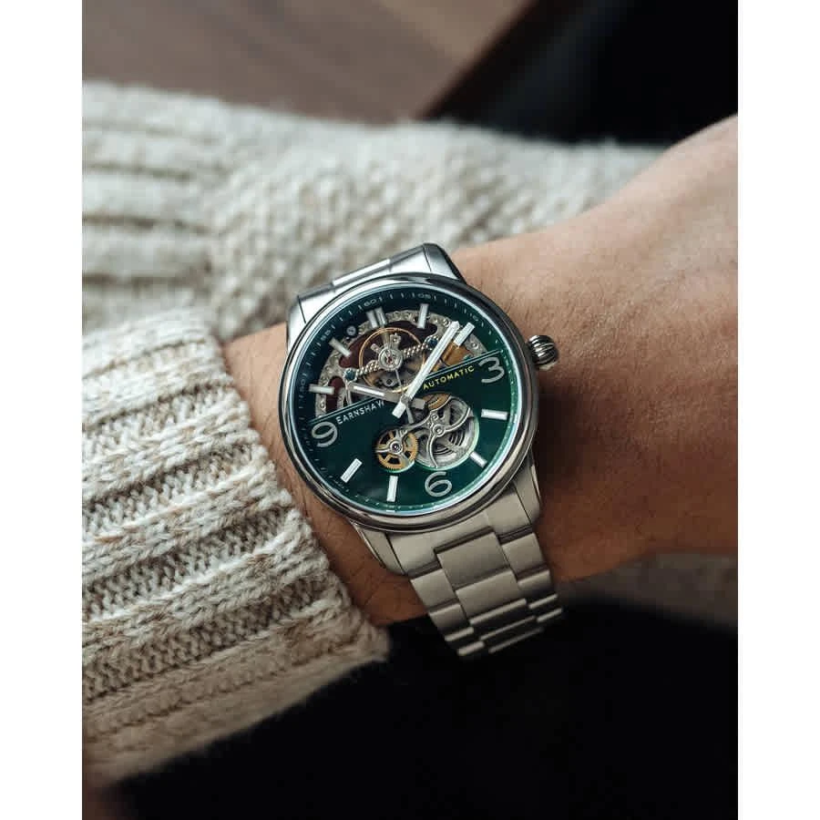 商品Thomas Earnshaw|Thomas Earnshaw Carlyle Skeleton Green Dial Mens Watch ES-8178-33,价格¥2447,第3张图片详细描述