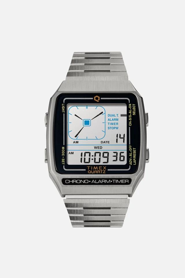 Q Timex Reissue Digital LCA 32.5mm Stainless Steel Bracelet Watch商品第1张图片规格展示