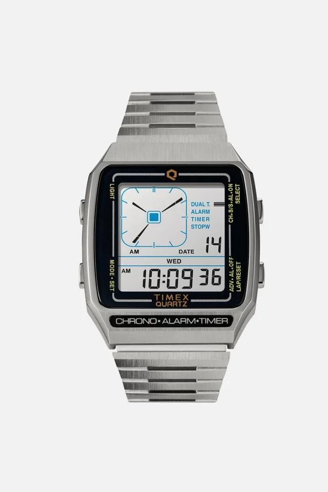 商品Timex|Q Timex Reissue Digital LCA 32.5mm Stainless Steel Bracelet Watch,价格¥1128,第1张图片