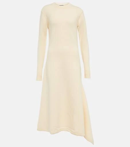 商品Jil Sander|不对称针织羊毛中长连衣裙,价格¥10280,第1张图片