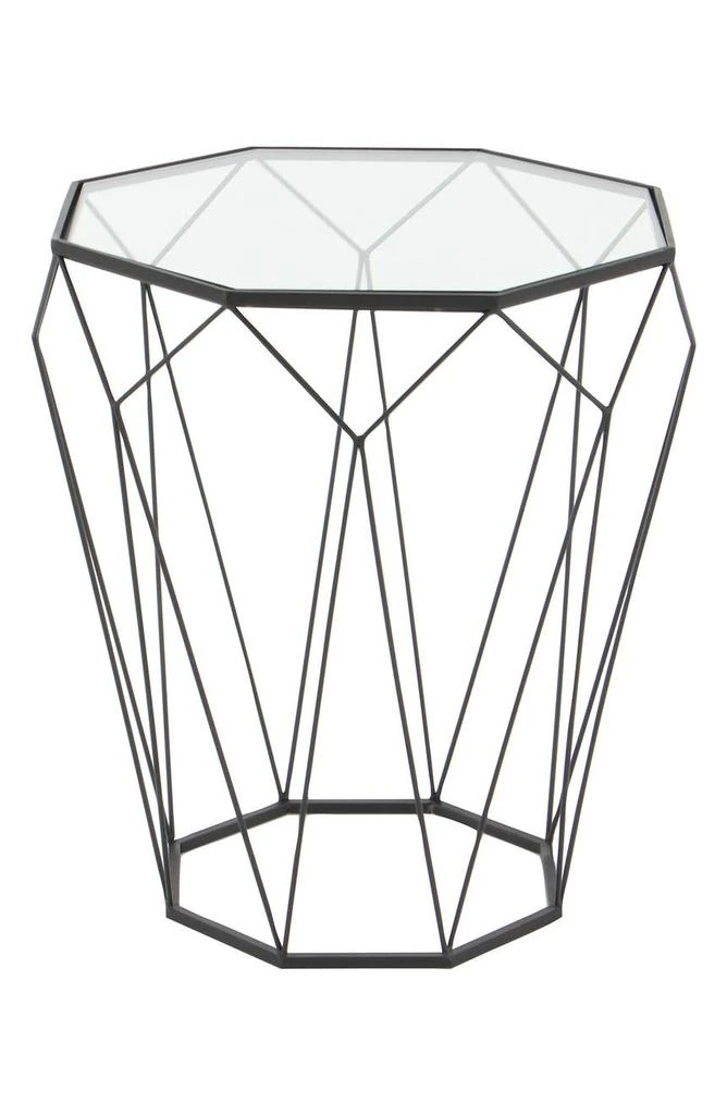 商品VIVIAN LUNE HOME|Black Metal Contemporary Accent Table,价格¥1157,第2张图片详细描述