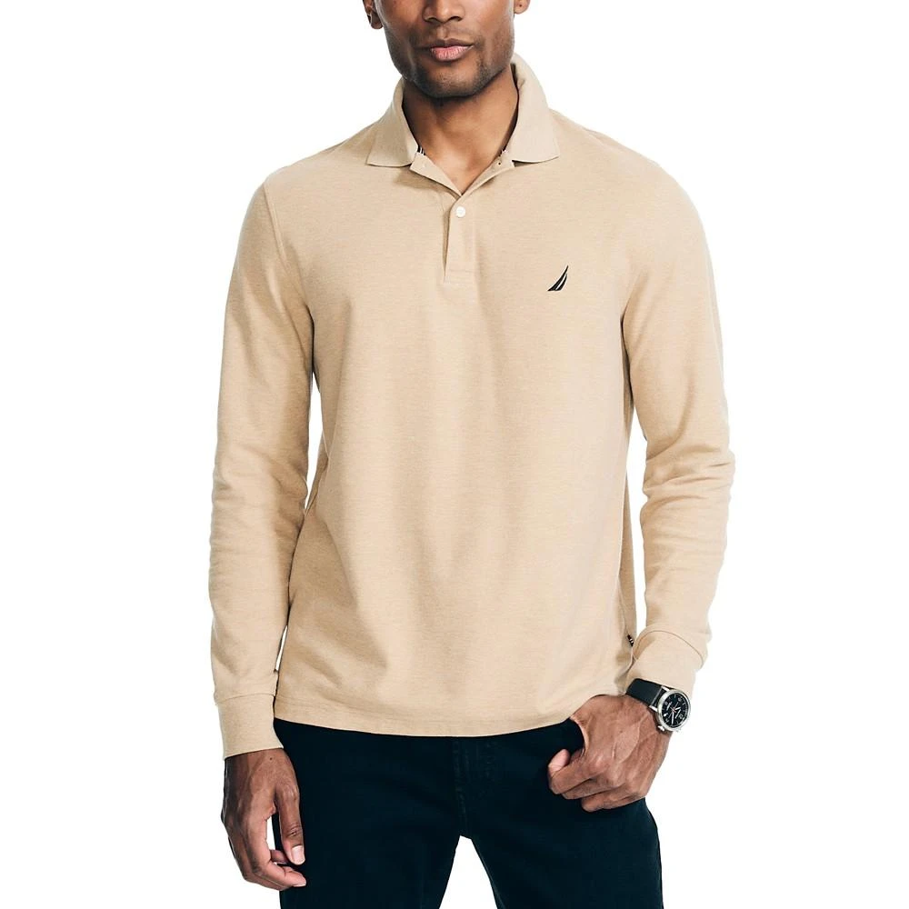 商品Nautica|Men's Classic-Fit Long-Sleeve Polo Shirt,价格¥195,第1张图片