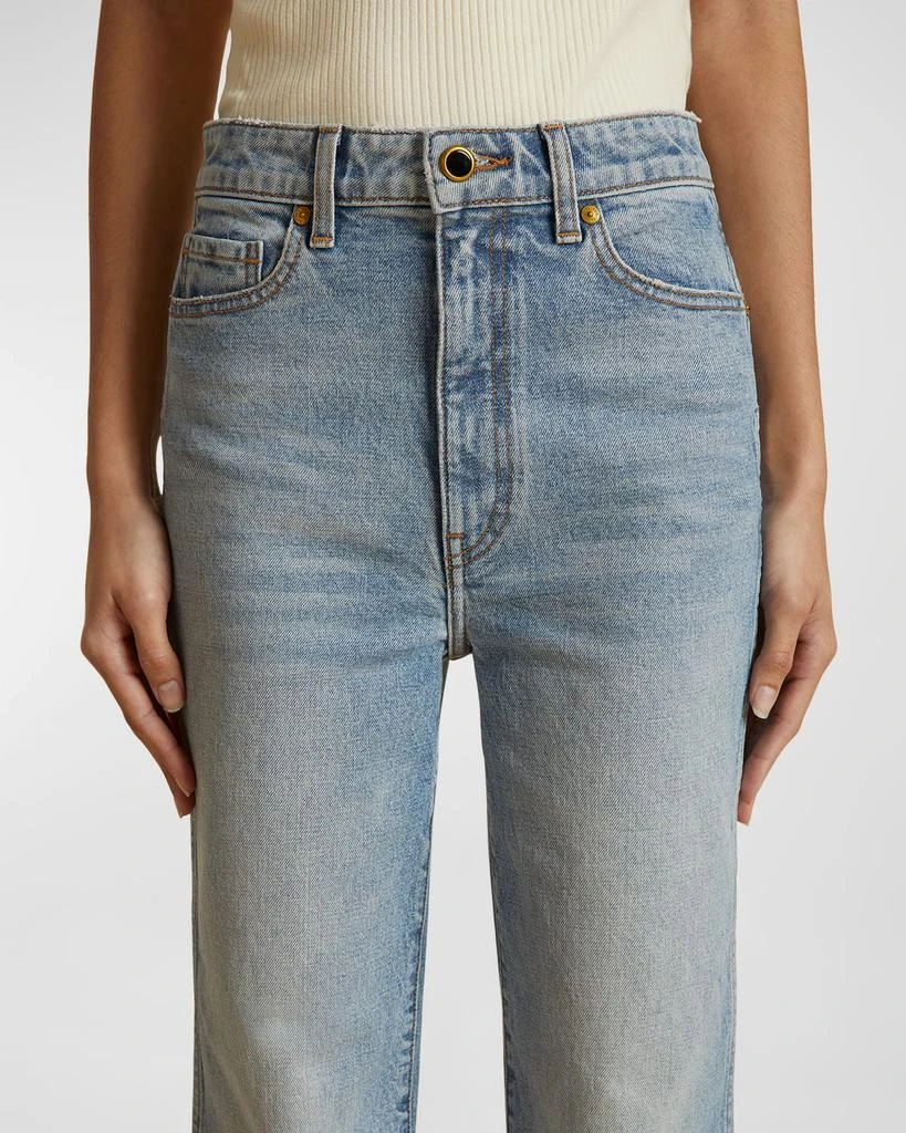 商品Khaite|Abigail High-Rise Straight-Leg Ankle Jeans,价格¥4744,第4张图片详细描述