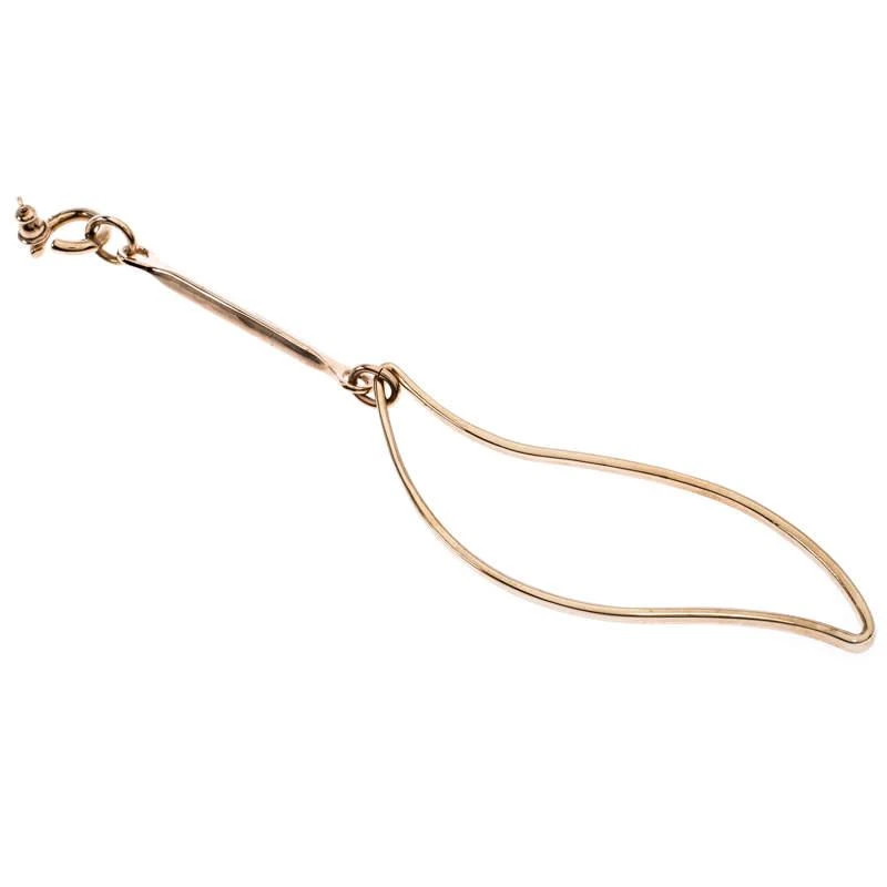 商品[二手商品] Dior|Dior Gold Tone Single Long Drop Earring,价格¥782,第3张图片详细描述