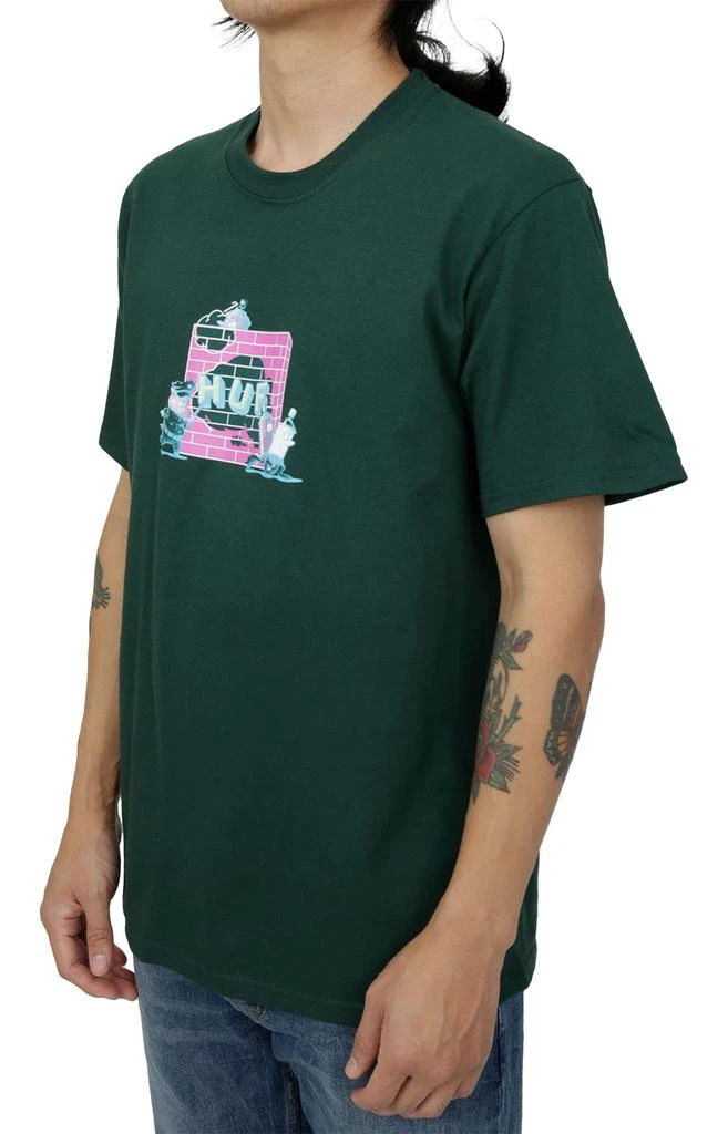 商品HUF|High Gloss Headache T-Shirt - Dark Green,价格¥76,第2张图片详细描述