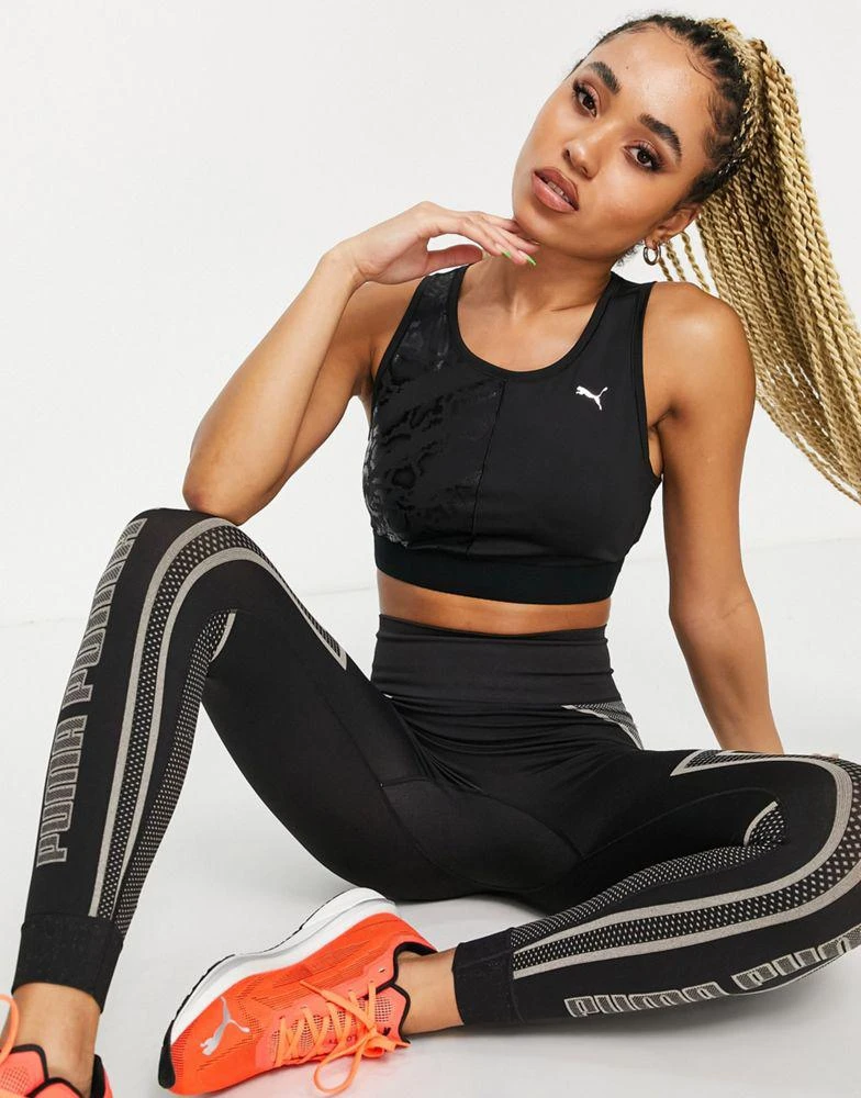 商品Puma|Puma train black print crop top in black,价格¥84,第3张图片详细描述