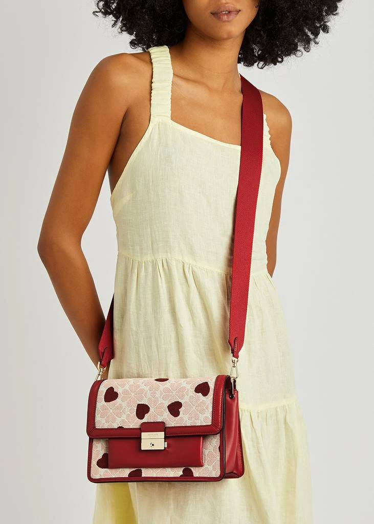 商品Kate Spade|Spade Flower red leather shoulder bag,价格¥1987,第5张图片详细描述