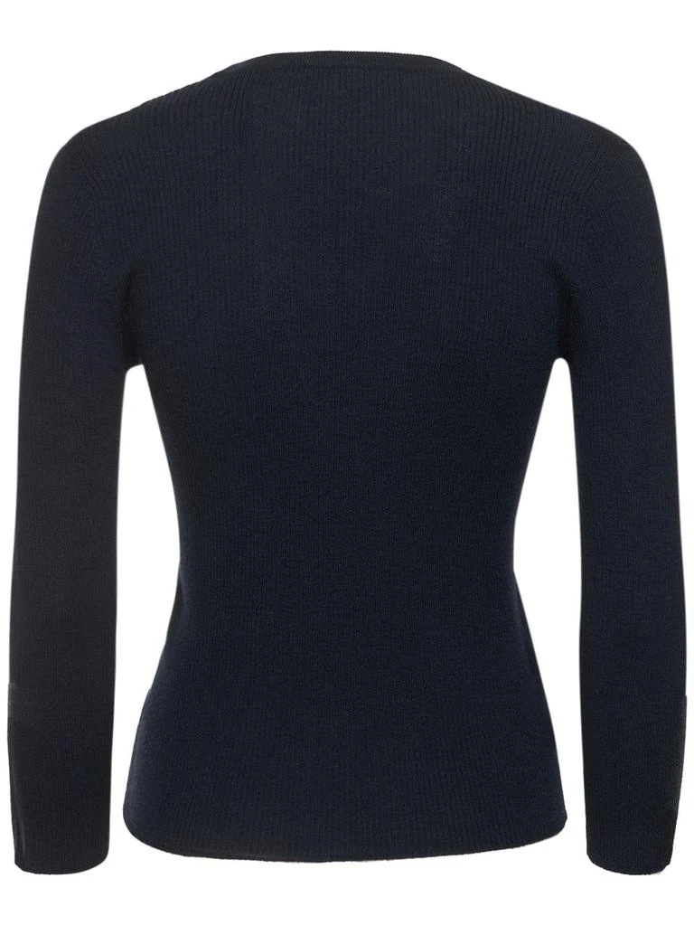 商品ROCHAS|Rib Knit Wool Top W/ Logo,价格¥2315,第2张图片详细描述