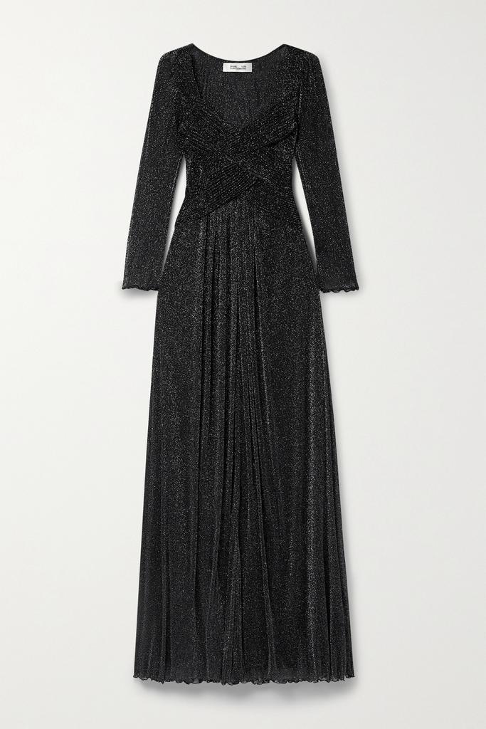 商品Diane von Furstenberg|Gael 褶裥卢勒克斯超长连衣裙,价格¥3206,第1张图片