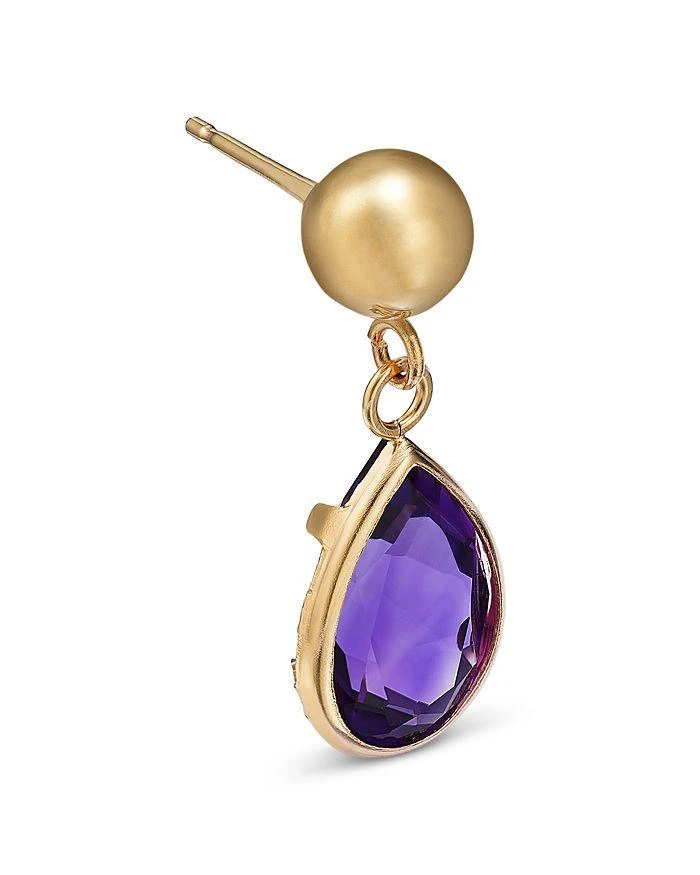 商品Moon & Meadow|14K Yellow Gold Amethyst Drop Earrings,价格¥1891,第3张图片详细描述