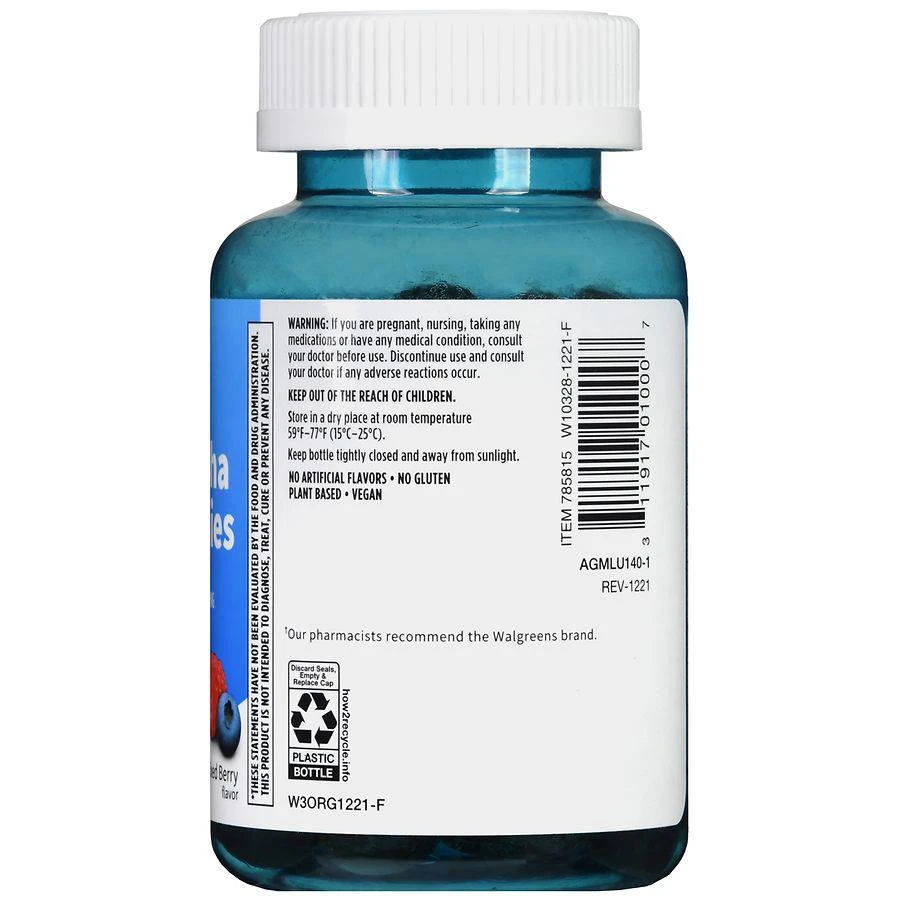 商品Walgreens|Ashwagandha Root Gummies Mixed Berry,价格¥97,第3张图片详细描述