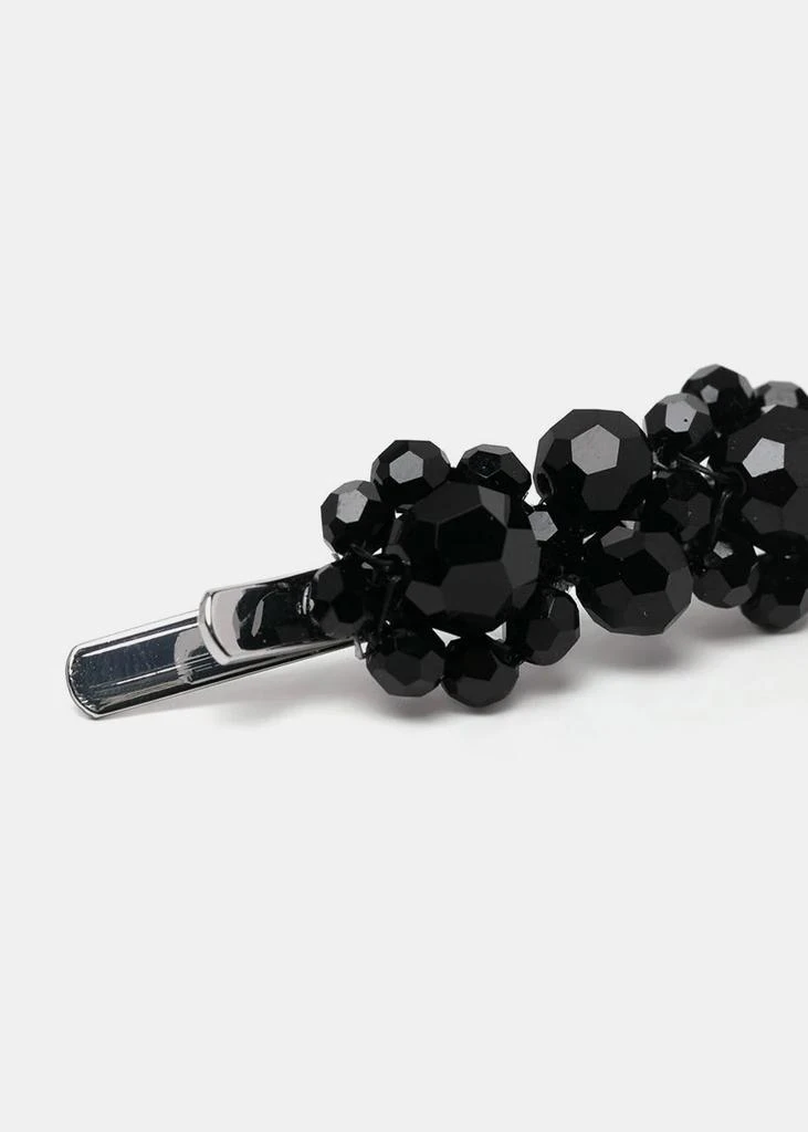 商品Simone Rocha|Simone Rocha Mini Black Flower Hair Clip,价格¥725,第3张图片详细描述