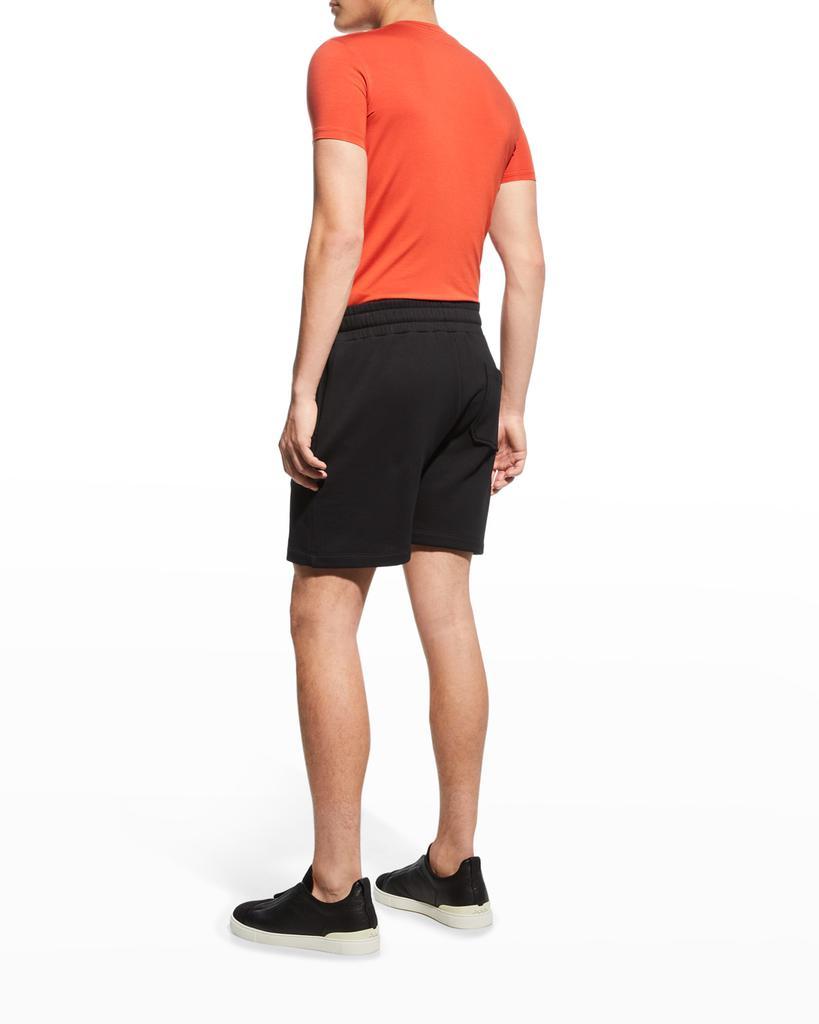 商品Zegna|Men's Solid Cotton Shorts,价格¥1698,第6张图片详细描述