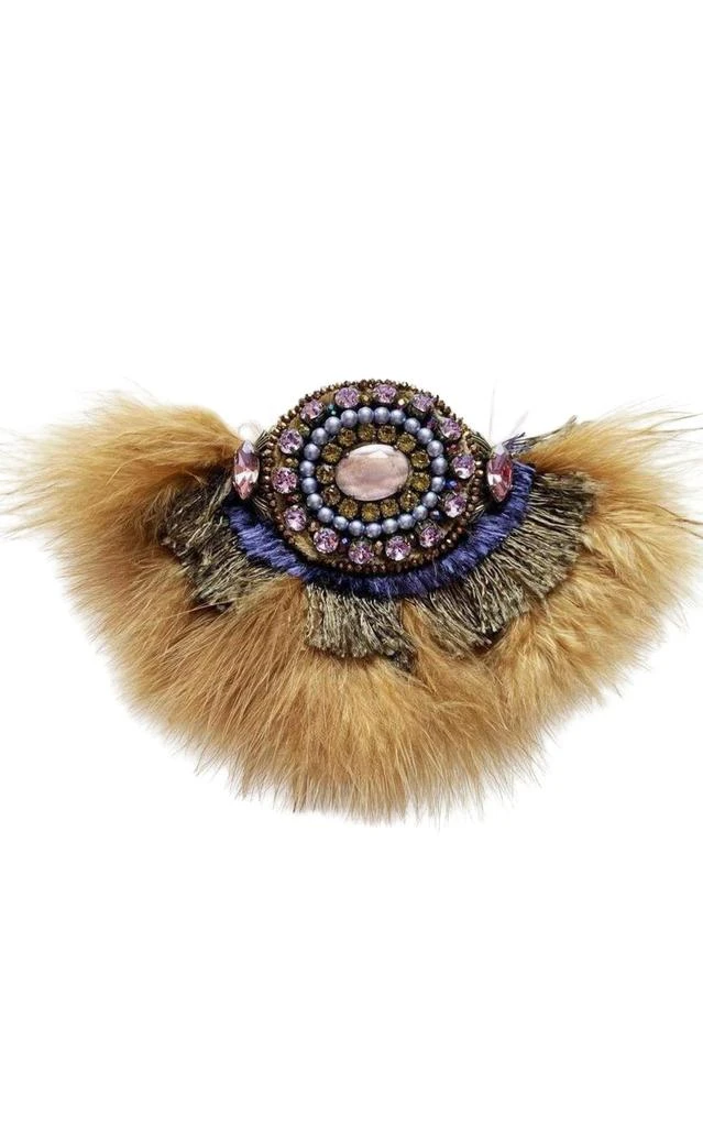 商品Satellite Paris|Feather and Crystal Embellished Brooch by Satellite Paris,价格¥1001,第1张图片