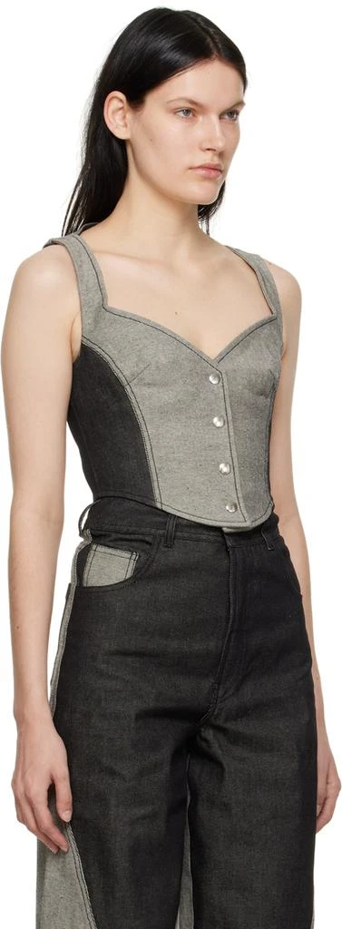 商品Elleme|Gray Corset Denim Tank Top,价格¥395,第2张图片详细描述