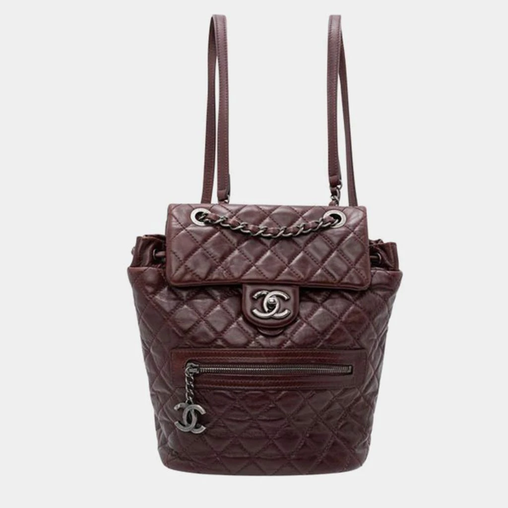 商品[二手商品] Chanel|CHANEL Paris-salzburg Mountain Maroon Calfskin Leather Backpack SHOULDER BAGS,价格¥35917,第1张图片