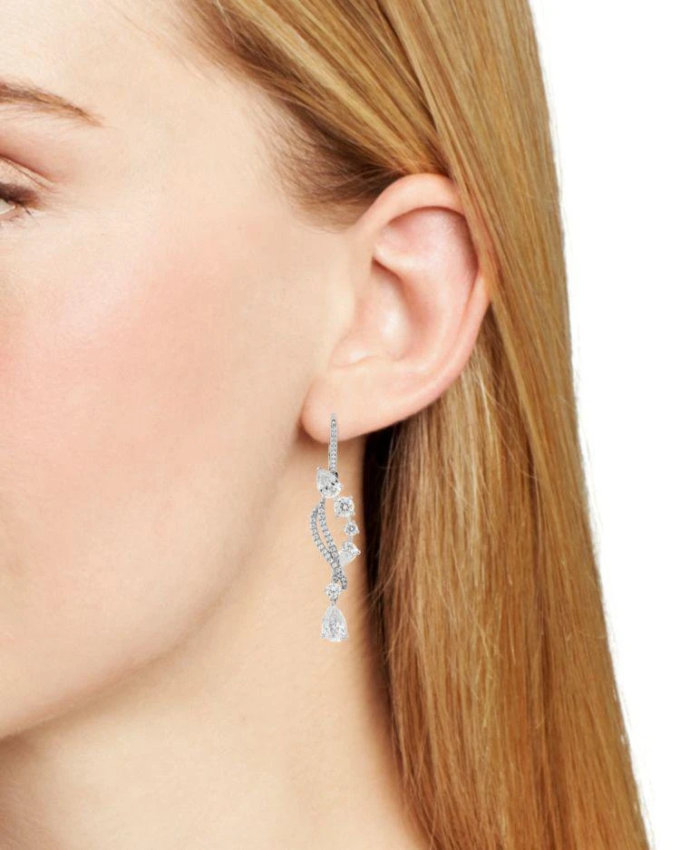 商品Nadri|Duet Teardrop Leverback Earrings,价格¥467,第2张图片详细描述