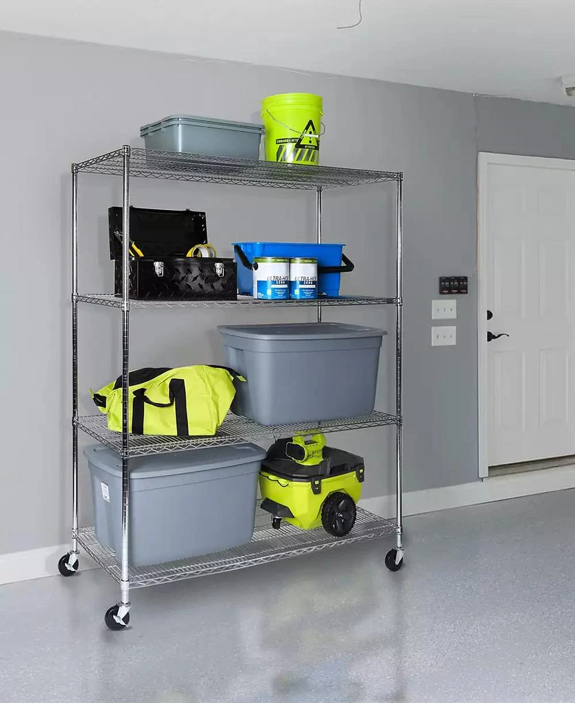 商品Seville Classics|MEGA RACK 4-Tier NSF Steel Wire Shelving,价格¥2724,第3张图片详细描述
