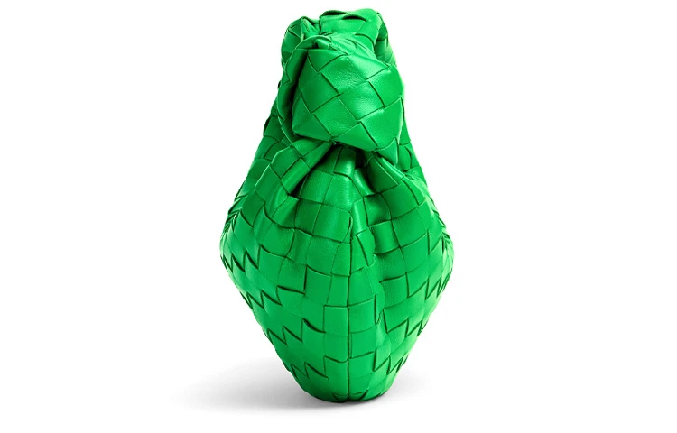 商品[国内直发] Bottega Veneta|葆蝶家 BV JODIE 编织拉链开合 皮革 饺子包手拿包 迷你 女款 绿色,价格¥11508,第4张图片详细描述