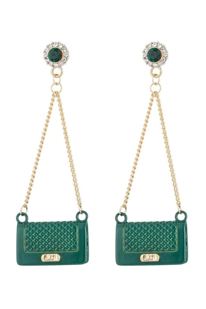 商品Eye Candy LA|Ella Purse Earrings - Green,价格¥190,第1张图片