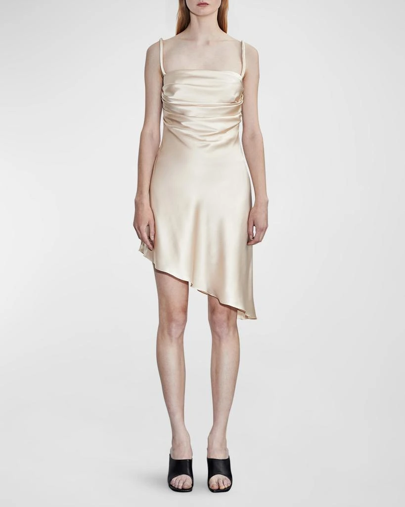 商品ET OCHS|Draped Asymmetric Silk Bias Mini Dress,价格¥1869,第1张图片