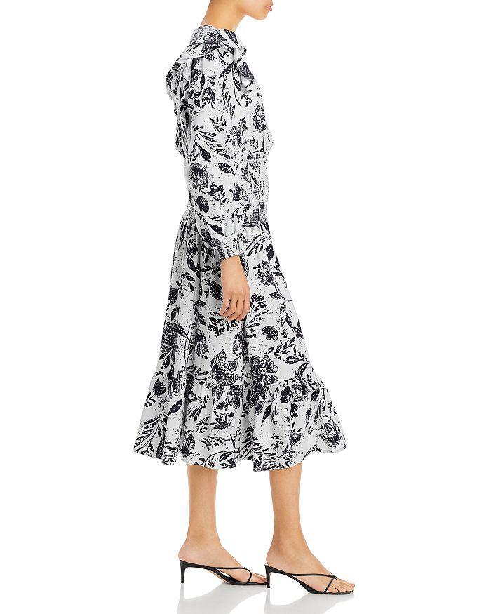 商品AQUA|Smocked Floral Print Midi Dress - 100% Exclusive,价格¥297,第6张图片详细描述