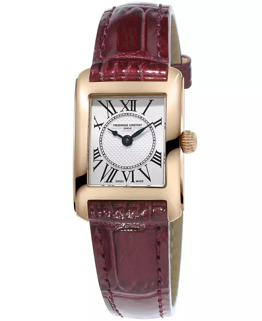 商品Frederique Constant|Women's Swiss Carree Red Patent Leather Strap Watch 23x21mm,价格¥7436,第1张图片