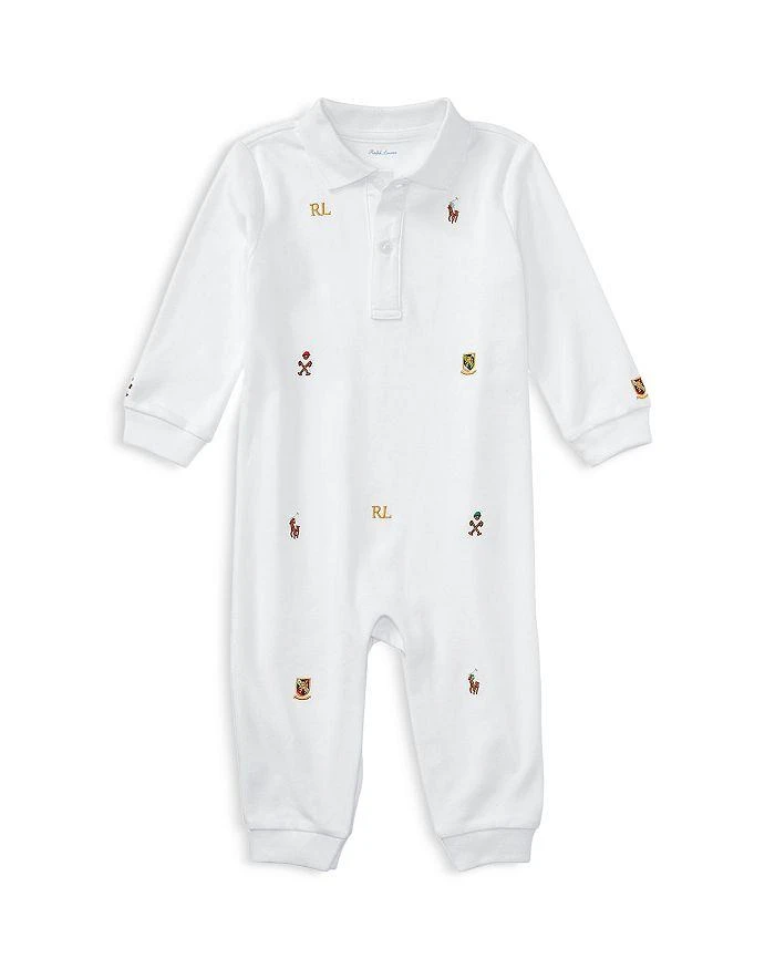 商品Ralph Lauren|Infant Boys' Embroidered Coverall - 尺寸 新生儿-24 个月,价格¥340,第1张图片详细描述