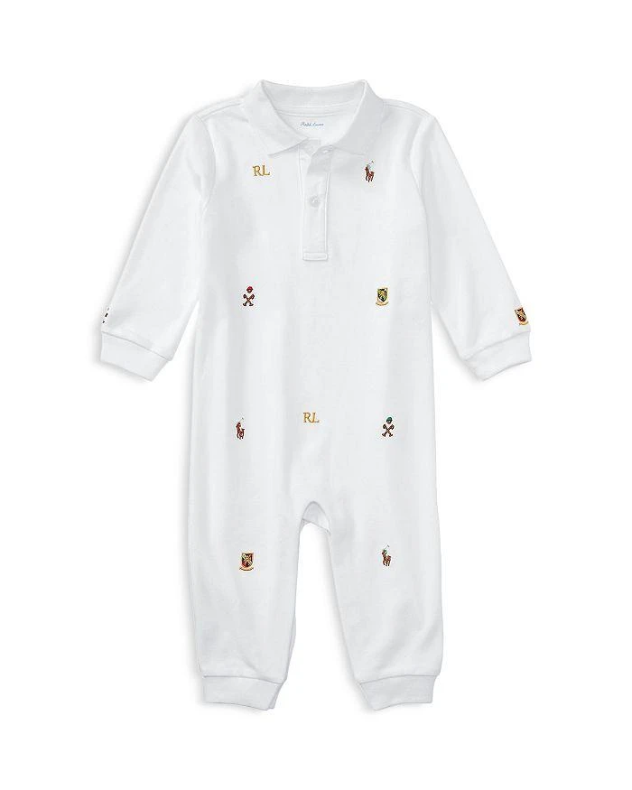 商品Ralph Lauren|Infant Boys' Embroidered Coverall - 尺寸 新生儿-24 个月,价格¥342,第1张图片详细描述