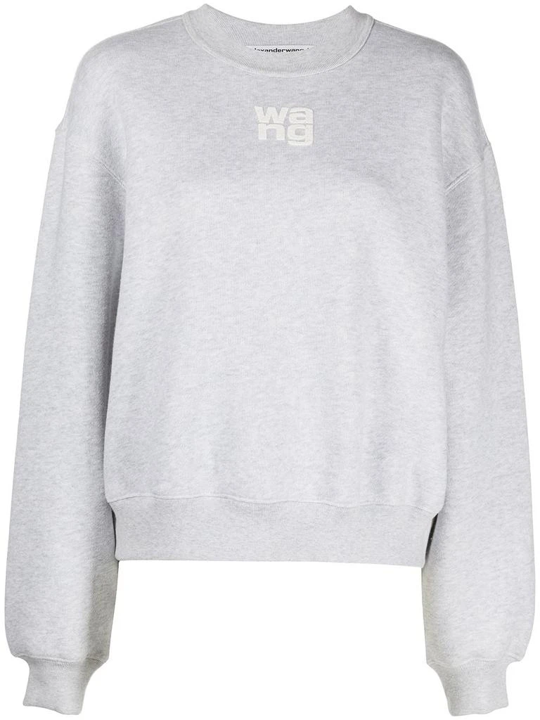 商品Alexander Wang|T BY ALEXANDER WANG WOMEN ESSENTIAL TERRY CREWNECK SWEATSHIRT W/PUFF PAINT LOGO,价格¥1112,第5张图片详细描述