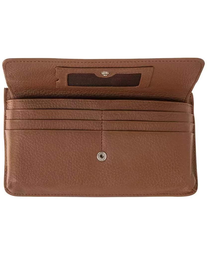 商品Mancini Leather Goods|Women's Pebbled Collection RFID Secure Crossbody Wallet,价格¥631,第5张图片详细描述