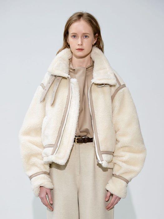 Logan Belted Shearling Jacket商品第1张图片规格展示