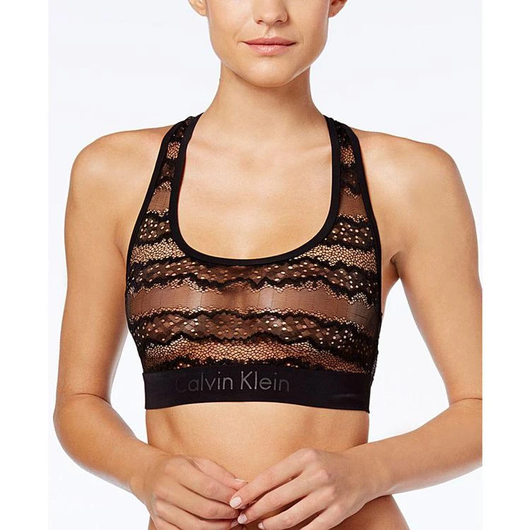 商品Calvin Klein|Black Sheer Electric Bralette QF1995,价格¥128,第1张图片