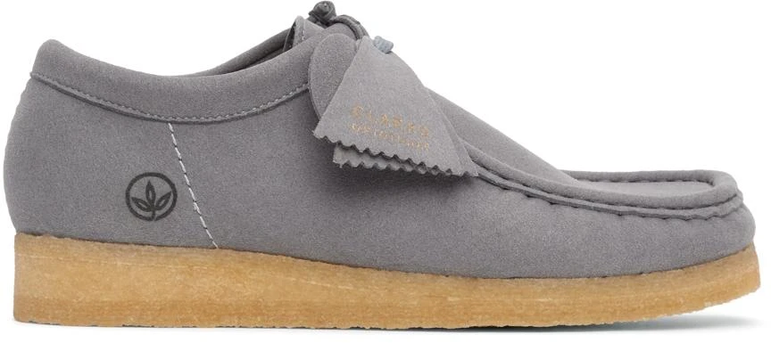 商品Clarks|Grey Vegan Wallabee Derbys,价格¥532,第1张图片