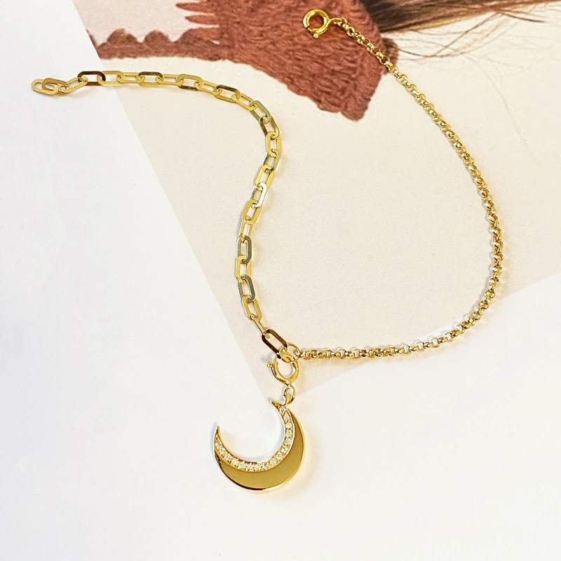 商品[国内直发] Order Dream|18K金月亮钻石手链,价格¥2125,第1张图片