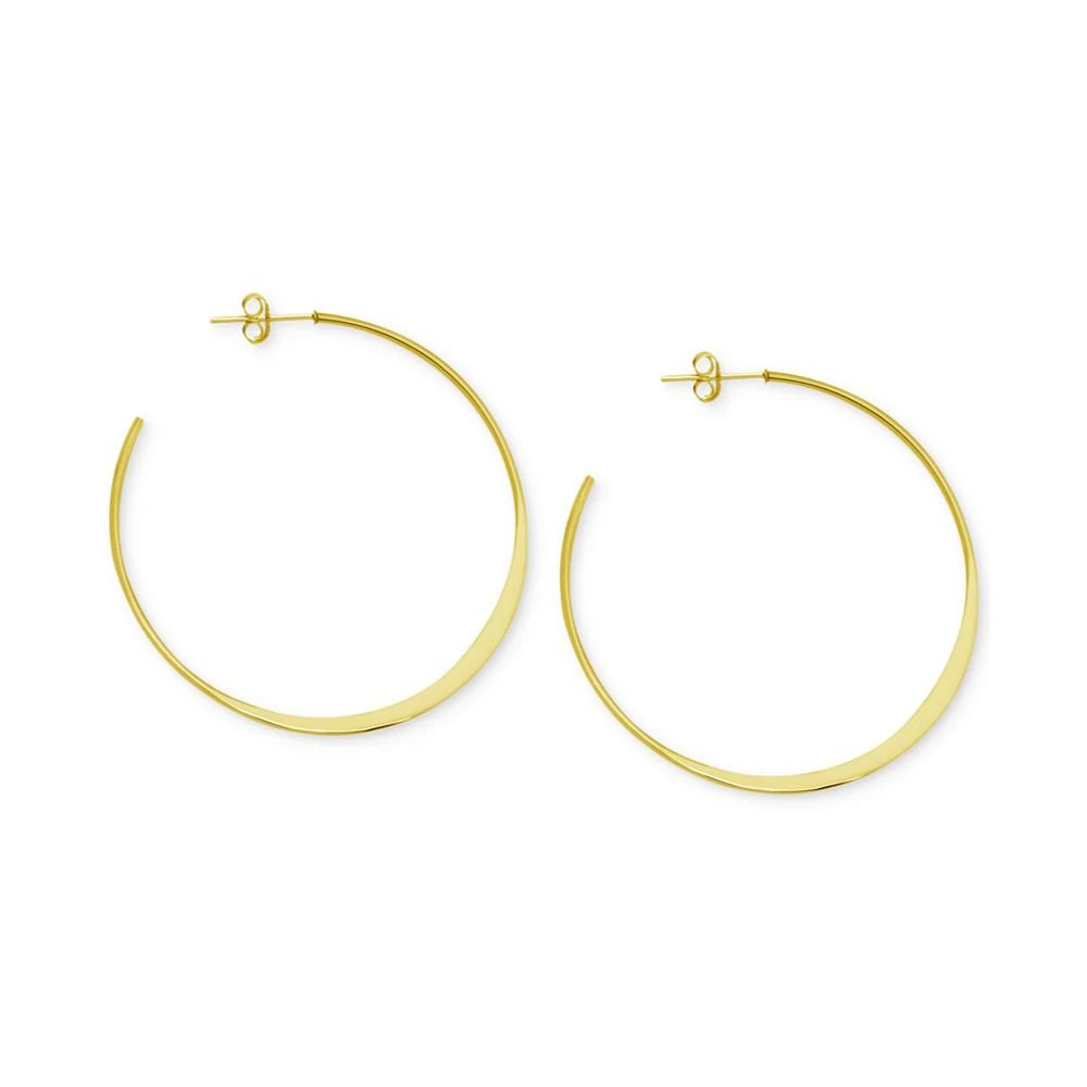 商品Essentials|Silver Plated Flattened C-Hoop Earrings,价格¥226,第1张图片