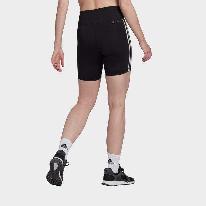 Women's adidas Training Essentials 3-Stripes High-Waisted Short Leggings商品第2张图片规格展示