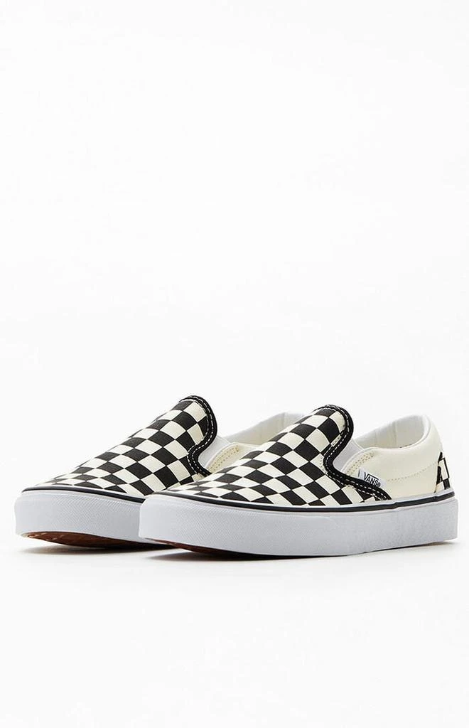 商品Vans|Classic Checkerboard White & Black Slip-On Shoes,价格¥497,第1张图片