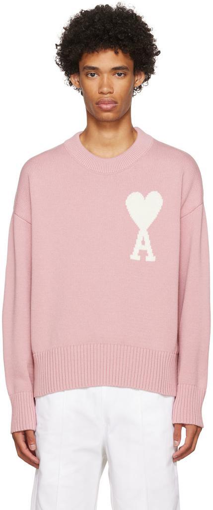 商品AMI|Pink Ami De Cœur Sweater,价格¥2746,第1张图片