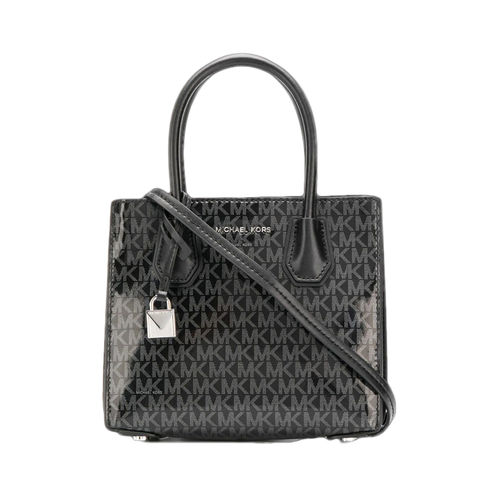 商品[国内直发] Michael Kors|Michael Kors 迈克高仕 女士单肩包斜挎包 30H8SM9M8B-BLACKSILVER,价格¥1148,第1张图片