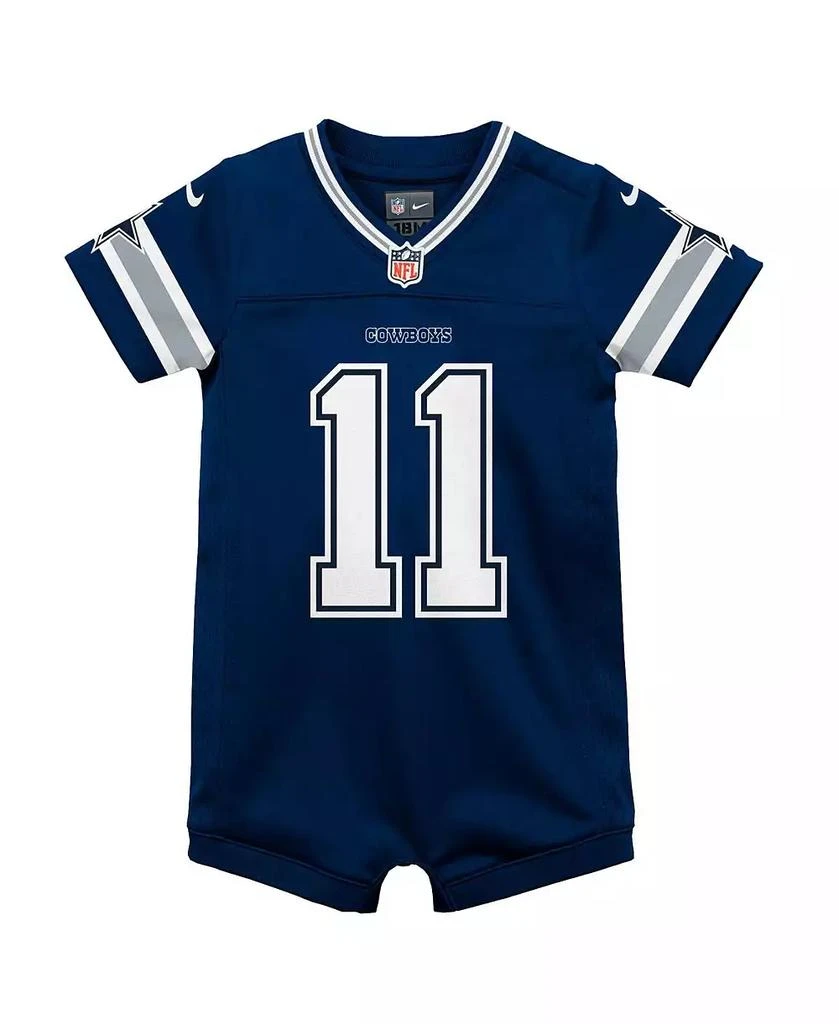 商品NIKE|Infant Boys and Girls Micah Parsons Navy Dallas Cowboys Game Romper Jersey,价格¥307,第3张图片详细描述