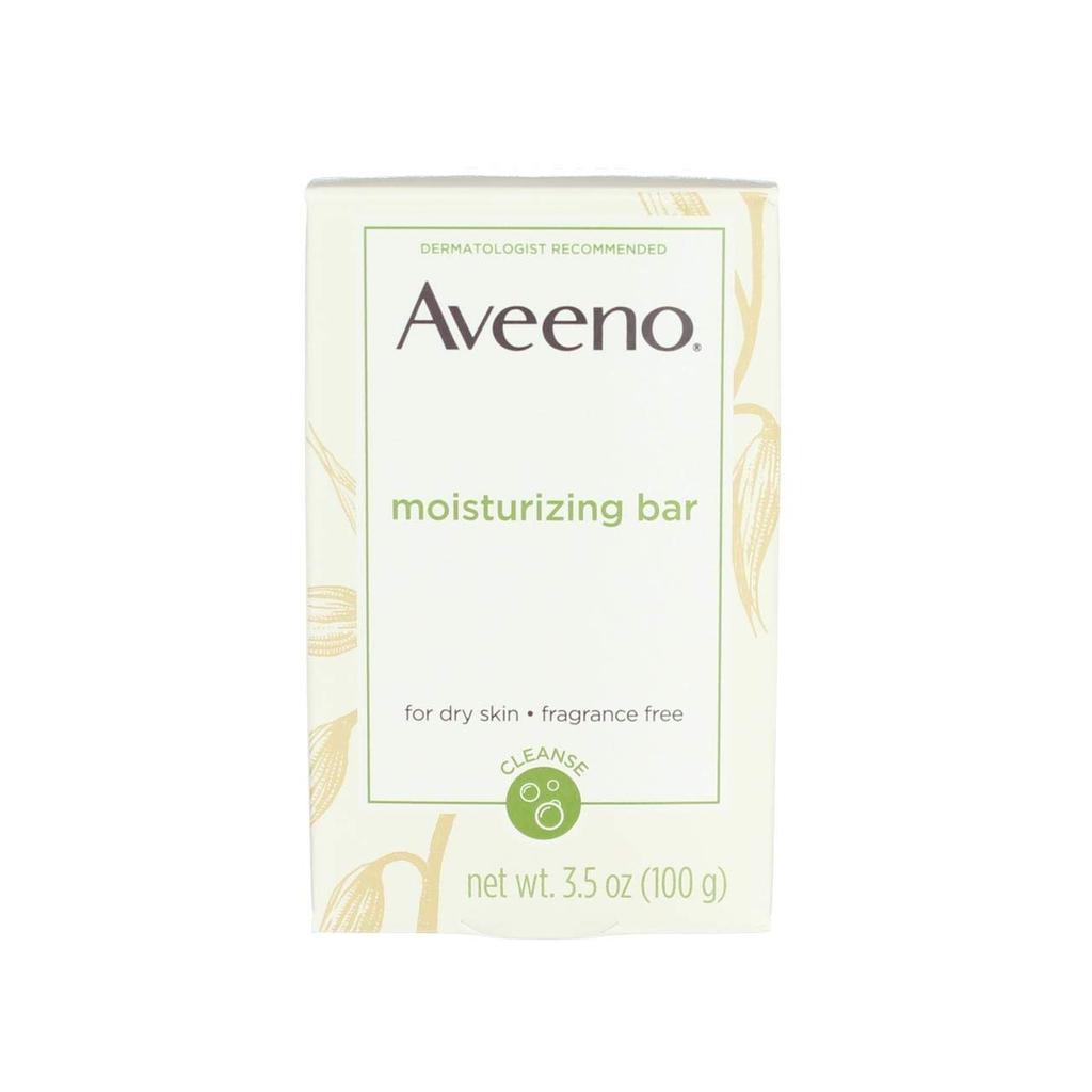 Aveeno Gentle Moisturizing Bar Facial Cleanser with Nourishing Oat for Dry Skin, Fragrance-free, Dye-Free, & Soap-Free, 3.5 oz (Pack of 4)商品第3张图片规格展示